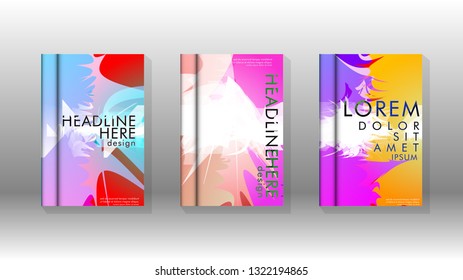 Vector design of background cover with colorful abstract spray patterns. Color mixture.
