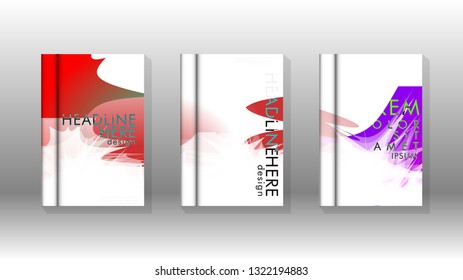 Vector design of background cover with colorful abstract spray patterns. Color mixture.