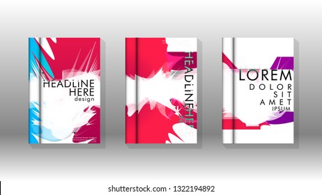 Vector design of background cover with colorful abstract spray patterns. Color mixture.