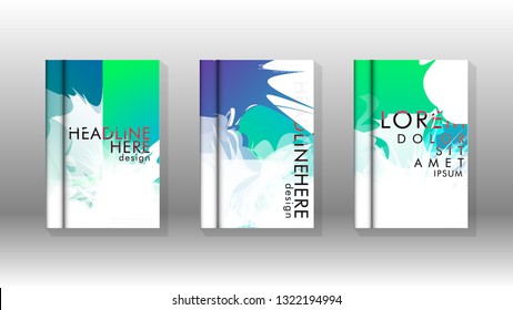 Vector design of background cover with colorful abstract spray patterns. Color mixture.