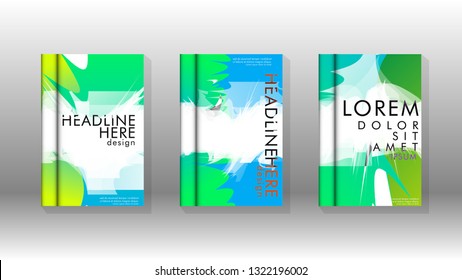 Vector design of background cover with colorful abstract spray patterns. Color mixture.