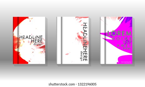 Vector design of background cover with colorful abstract spray patterns. Color mixture.