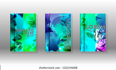 Vector design of background cover with colorful abstract spray patterns. Color mixture.