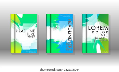 Vector design of background cover with colorful abstract spray patterns. Color mixture.