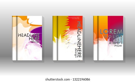 Vector design of background cover with colorful abstract spray patterns. Color mixture.