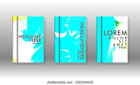 Vector design of background cover with colorful abstract spray patterns. Color mixture.