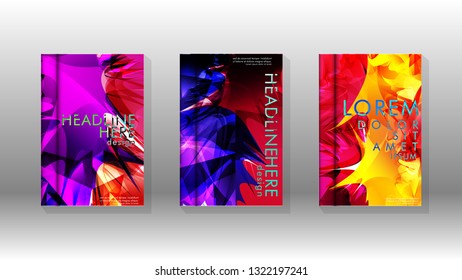 Vector design of background cover with colorful abstract spray patterns. Color mixture.