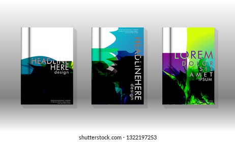Vector design of background cover with colorful abstract spray patterns. Color mixture.