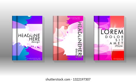 Vector design of background cover with colorful abstract spray patterns. Color mixture.