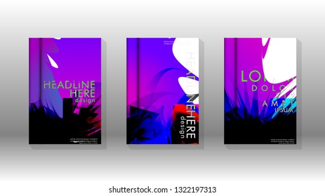 Vector design of background cover with colorful abstract spray patterns. Color mixture.