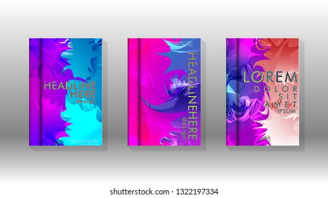 Vector design of background cover with colorful abstract spray patterns. Color mixture.