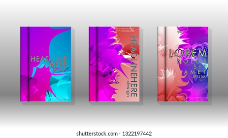Vector design of background cover with colorful abstract spray patterns. Color mixture.