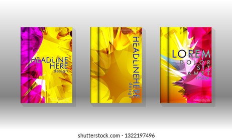 Vector design of background cover with colorful abstract spray patterns. Color mixture.