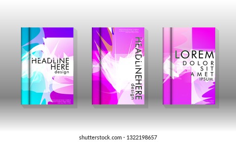 Vector design of background cover with colorful abstract spray patterns. Color mixture.