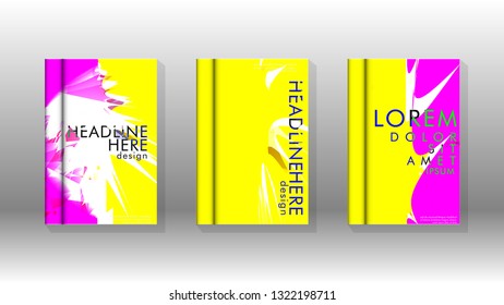 Vector design of background cover with colorful abstract spray patterns. Color mixture.