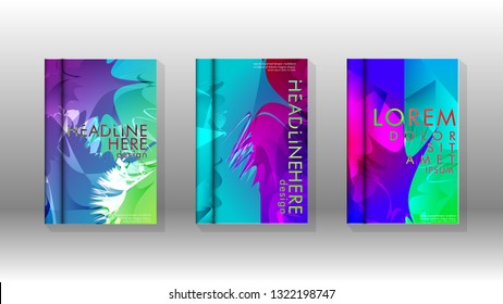 Vector design of background cover with colorful abstract spray patterns. Color mixture.