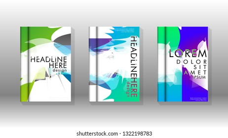 Vector design of background cover with colorful abstract spray patterns. Color mixture.