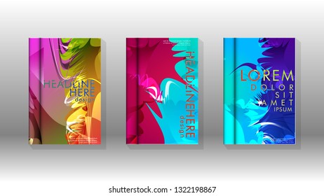 Vector design of background cover with colorful abstract spray patterns. Color mixture.