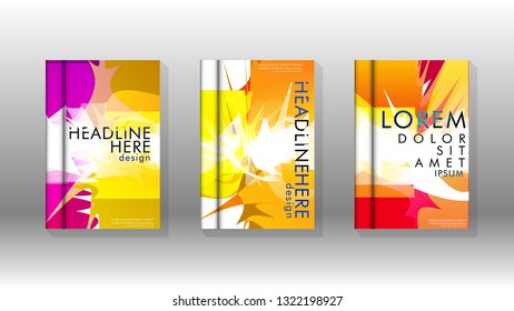Vector design of background cover with colorful abstract spray patterns. Color mixture.