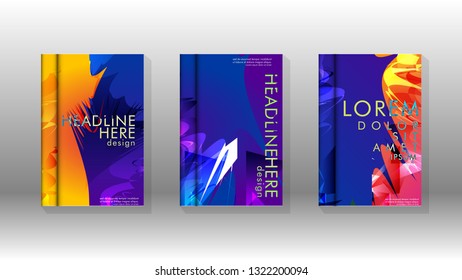 Vector design of background cover with colorful abstract spray patterns. Color mixture.