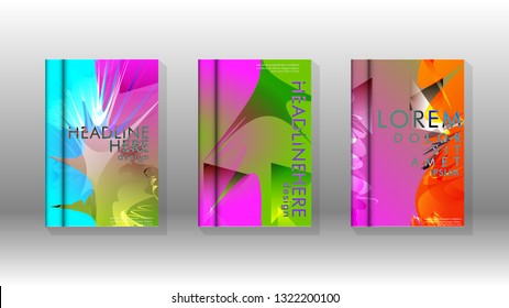 Vector design of background cover with colorful abstract spray patterns. Color mixture.