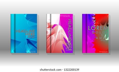 Vector design of background cover with colorful abstract spray patterns. Color mixture.