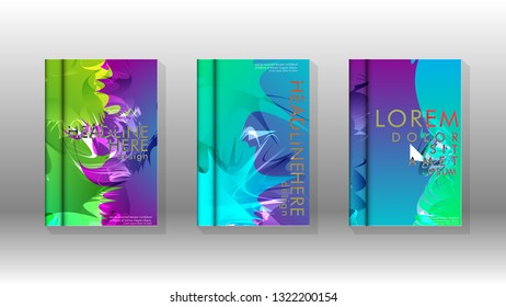 Vector design of background cover with colorful abstract spray patterns. Color mixture.