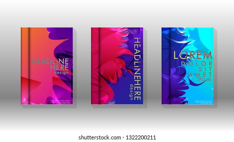 Vector design of background cover with colorful abstract spray patterns. Color mixture.