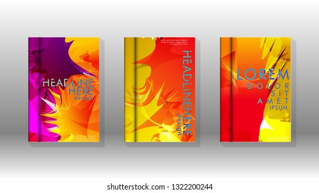 Vector design of background cover with colorful abstract spray patterns. Color mixture.