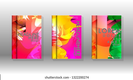 Vector design of background cover with colorful abstract spray patterns. Color mixture.