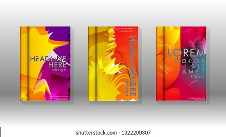 Vector design of background cover with colorful abstract spray patterns. Color mixture.