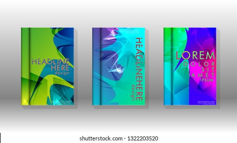 Vector design of background cover with colorful abstract spray patterns. Color mixture.