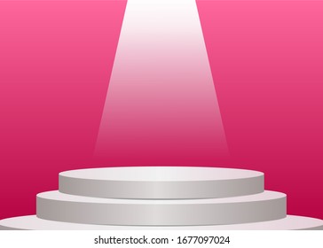 Vector design background with an illustration of a podium