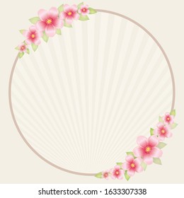 Vector design background with ornamental floral circle for wedding invitations, celebration, greeting cards