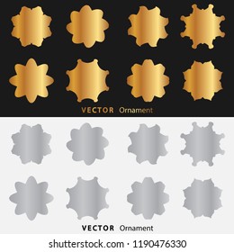 Vector design background ornaments gold color and white on eps 10