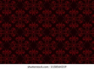 vector design of background with pattern ornament flower red