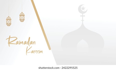 vector design for background wallpaper celebrating Ramadan, the month full of blessings