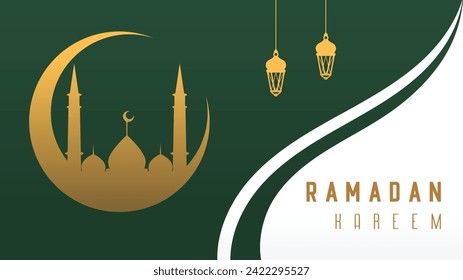 vector design for background wallpaper celebrating Ramadan, the month full of blessings
