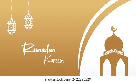 vector design for background wallpaper celebrating Ramadan, the month full of blessings