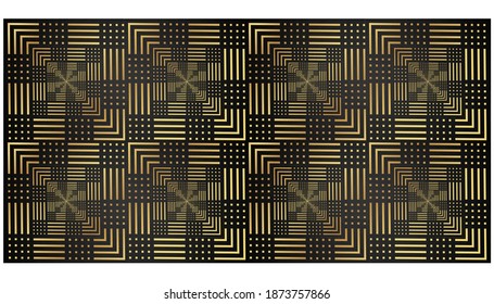 vector design background.eps10 pattern, squares and square lines, gradient gold color