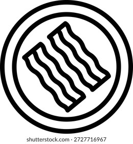 Vektordesign Bacon-Symbolstil