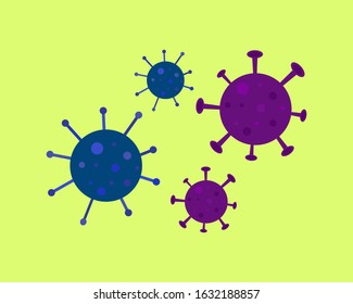 vector design of a bacterial virus illustration