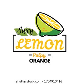 vector design badge, label, logo pack of lemonade beverage, lemon syrup, lemon juice, made fresh and sweet