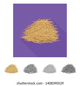 Vector design of bagasse and raw  sign. Collection of bagasse and waste stock vector illustration.