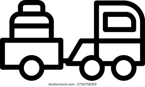 Diseño de Vector Icono de camión de equipaje