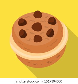 Vector design of bakery and natural logo. Graphic of bakery and business stock vector illustration.