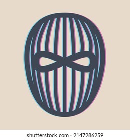 Vector design of a balaclava mask.