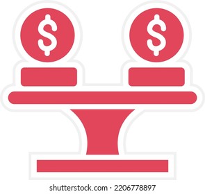 Estilo de icono de equilibrio de diseño de vectores