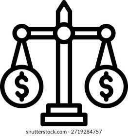 Estilo de icono de equilibrio de diseño de Vector