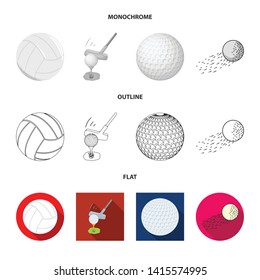 Vector design of ball and soccer logo. Set of ball and basketball stock vector illustration.